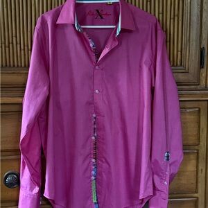 Robert Graham Vibrant Pink Button Down Shirt